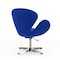 Manhattan Comfort Raspberry Adjustable Swivel Chair in Blue and Polished Chrome, PK2 2-AC038-BL - alternate 6